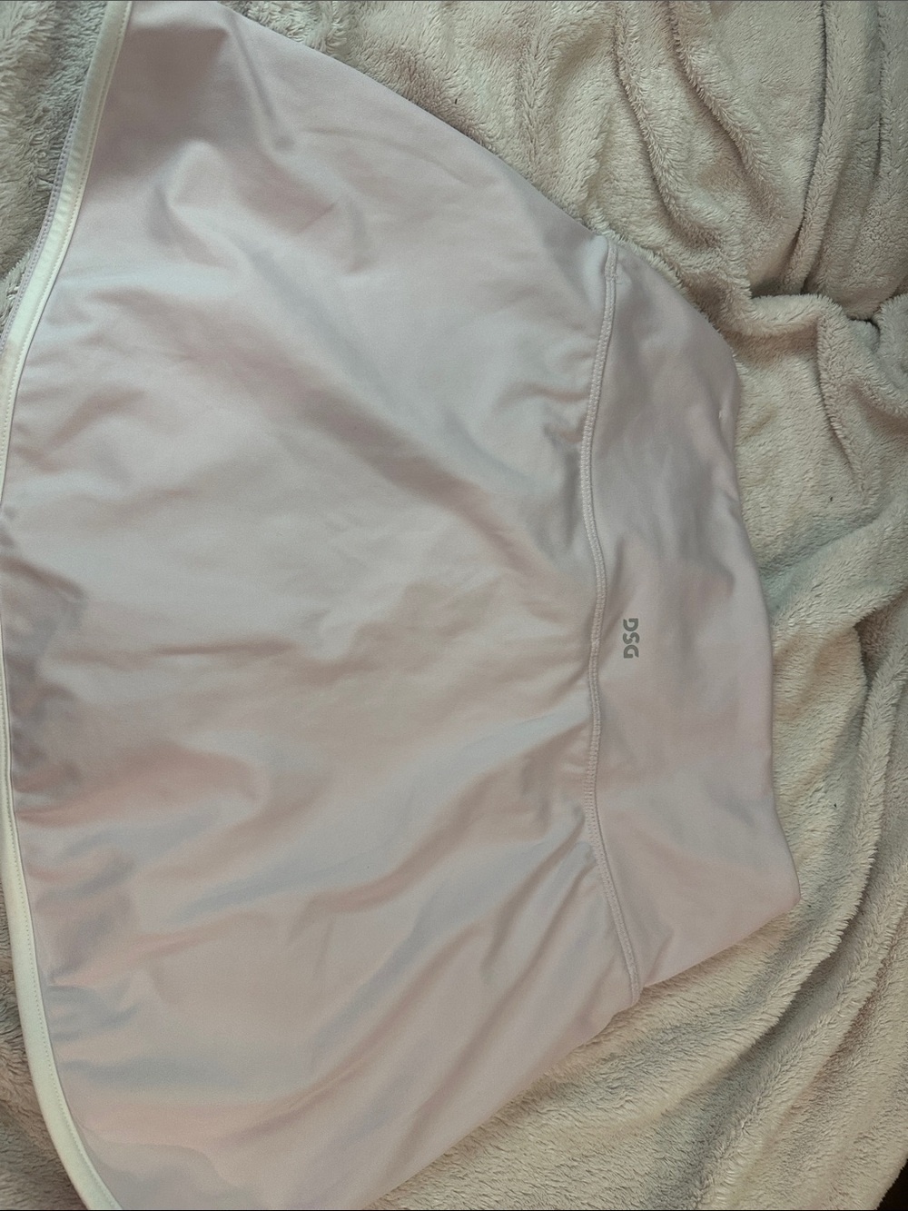 DSG Pale Pink Sport Skirt with White Trim